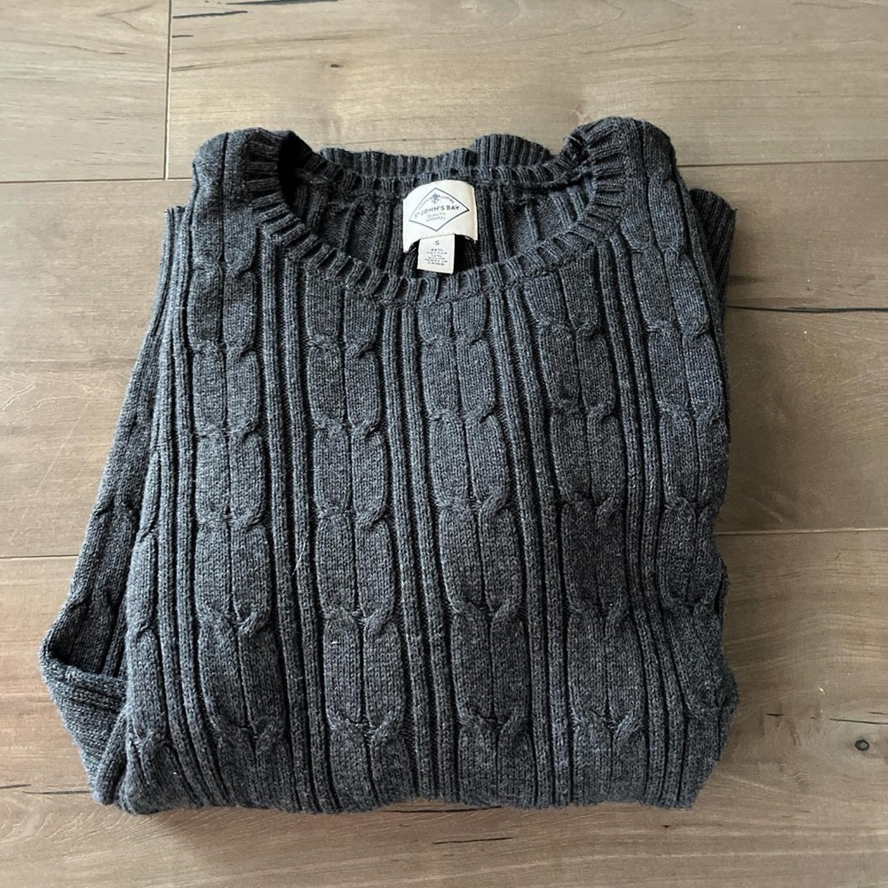 St. John's Bay Dark Gray Crewneck Sweater
